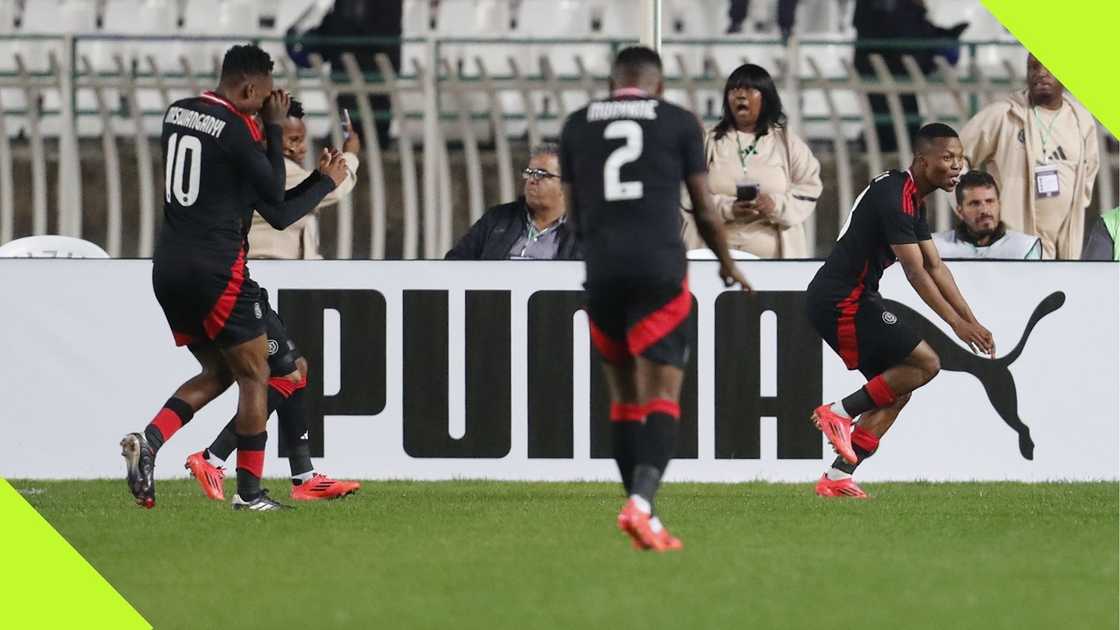 Orlando Pirates players celebrate as they beat CR Belouizdad in the CAF Champions League. Orlando Pirates players celebrate as they beat CR Belouizdad in the CAF Champions League.