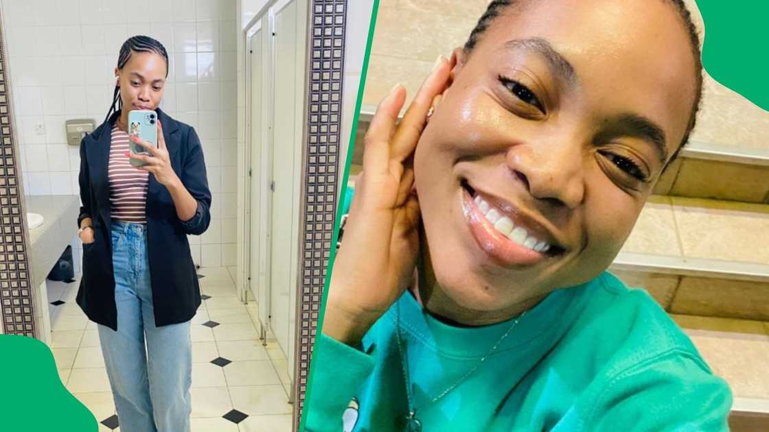 A woman celebrated paying off her furniture A woman celebrated paying off her furniture
