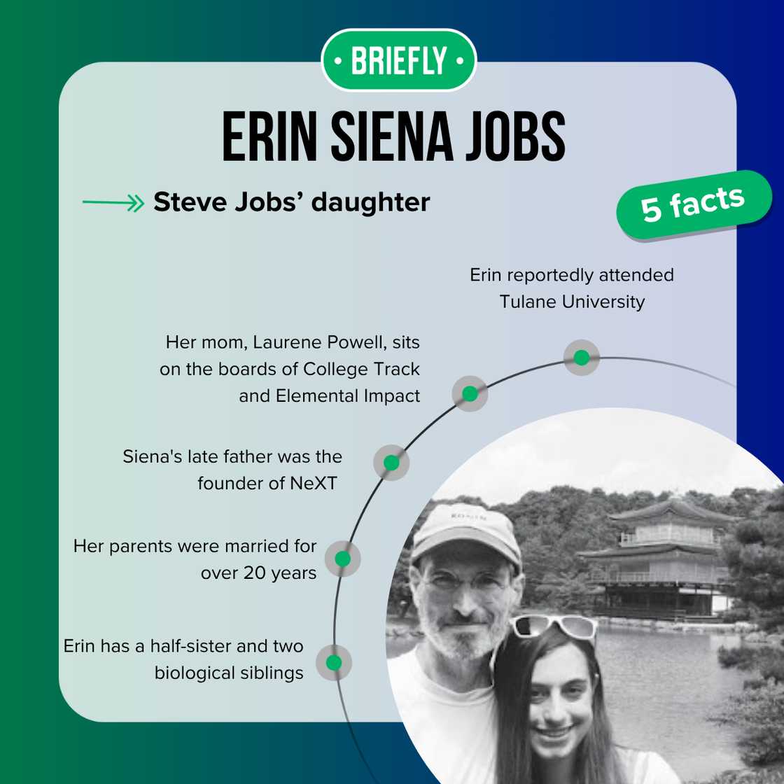 Erin Siena Jobs' facts