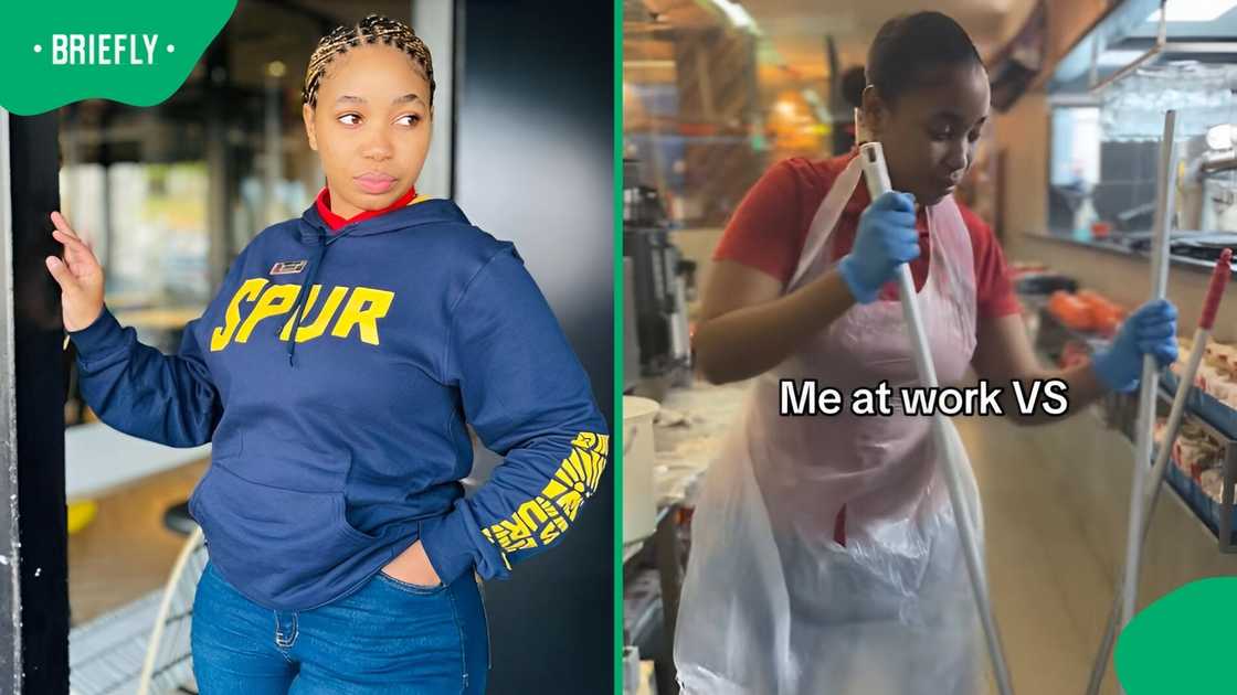 A Spur waitress in her work attire.