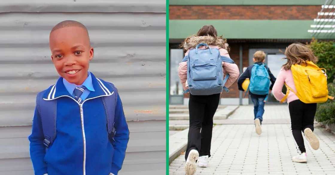 A child coming from a humble home danced before he went to school. A child coming from a humble home danced before he went to school.