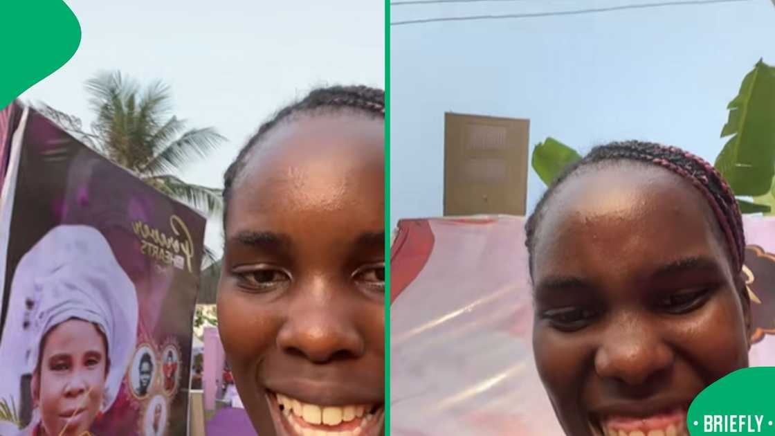 The visual on the right captured her reaction to attending a Nigerian funeral The visual on the right captured her reaction to attending a Nigerian funeral