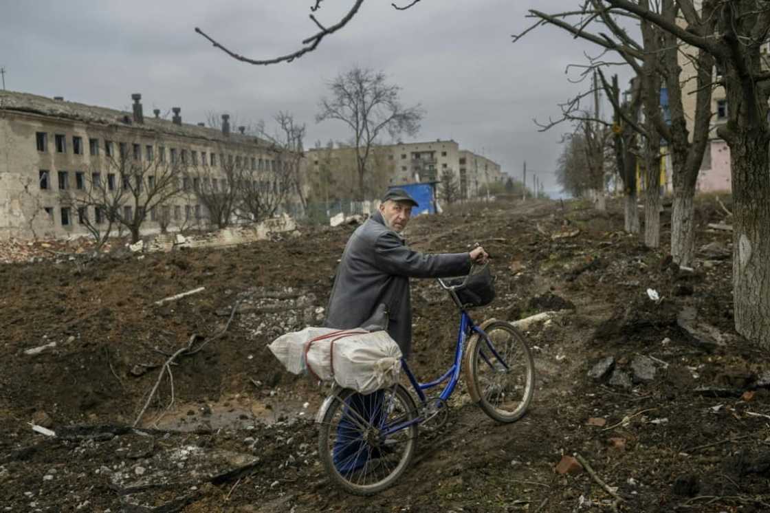 The village's eastern flank has been disfigured by Russian strikes