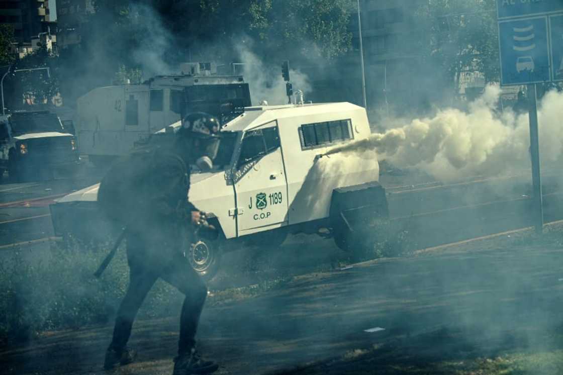 Some 25,000 police were deployed throughout Chile to keep the peace