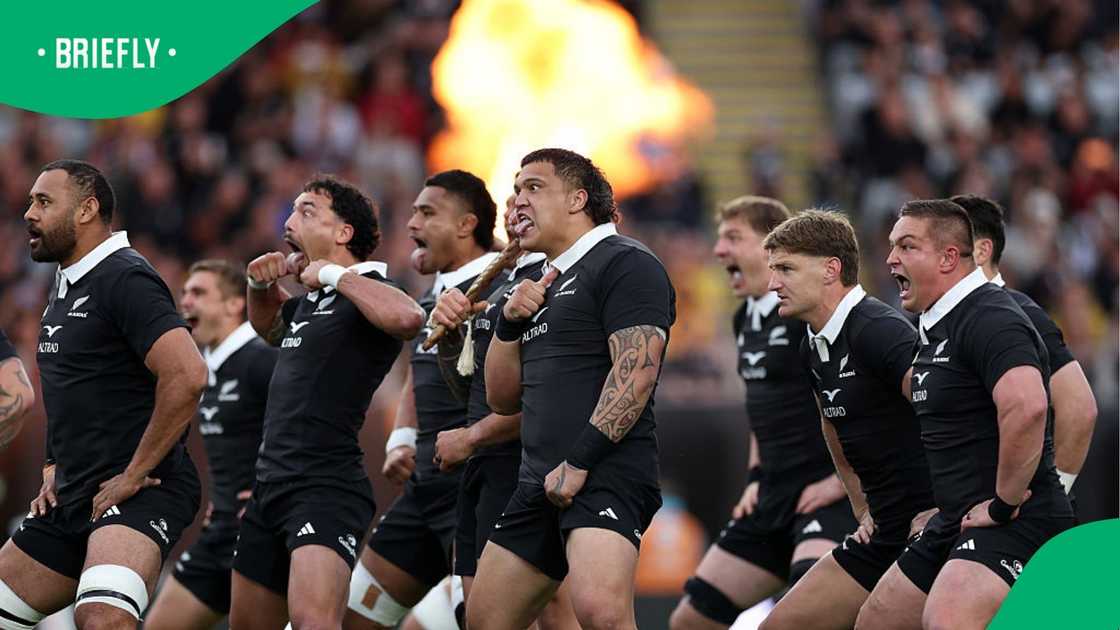 New Zealand All Blacks performing the Haka