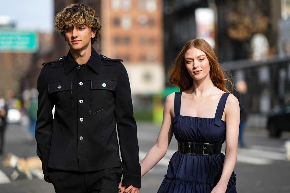 Gavin Casalegno's ex-girlfriend, Larsen Thompson during the New York Fashion Week Gavin Casalegno's ex-girlfriend, Larsen Thompson during the New York Fashion Week