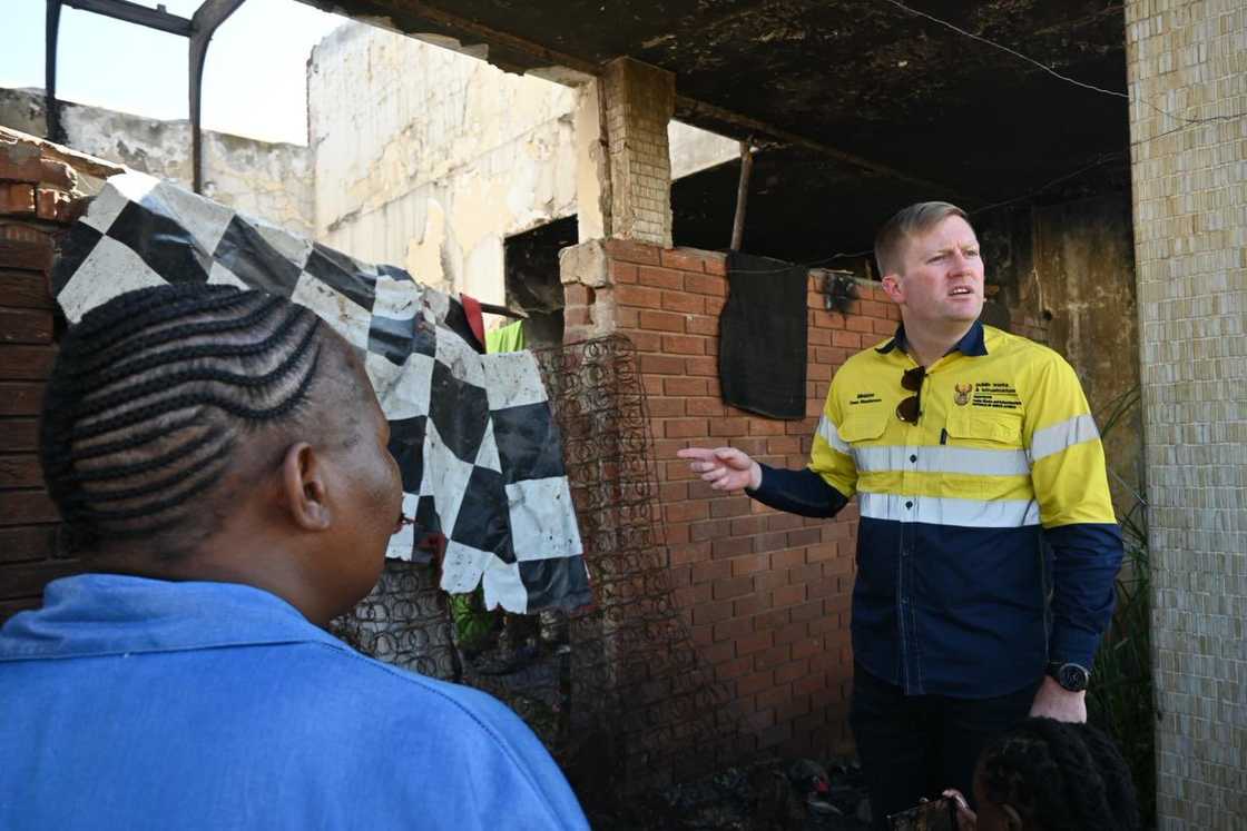 Public Works and infrastructure Minister Dean Macpherson visited Carletonville's abandoned police station Public Works and infrastructure Minister Dean Macpherson visited Carletonville's abandoned police station