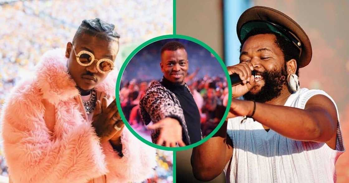 Comedian Mpho Popps will host Amapiano star Focalistic and singer Sjava at 'Red bull Sound Clash' in Pretoria.