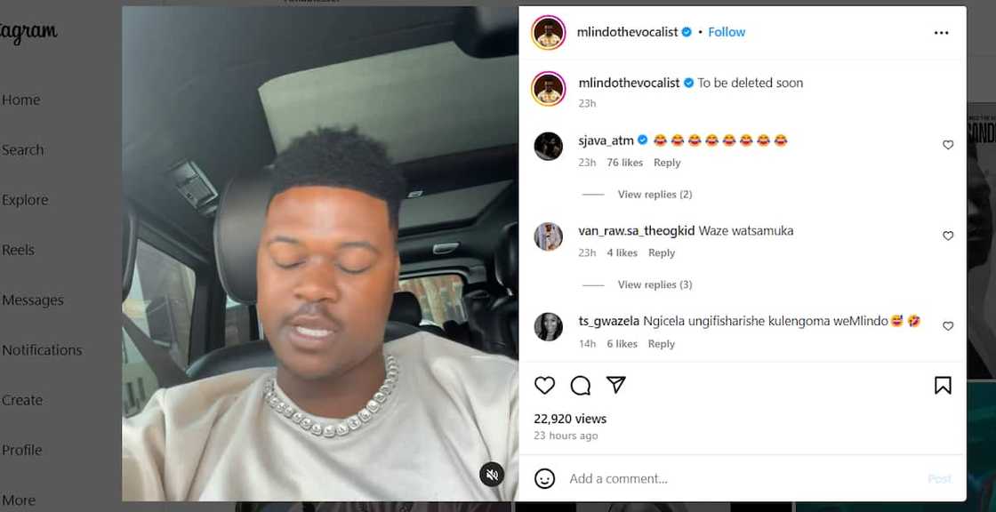 Mlindo the Vocalist's singing video trends online Mlindo the Vocalist's singing video trends online