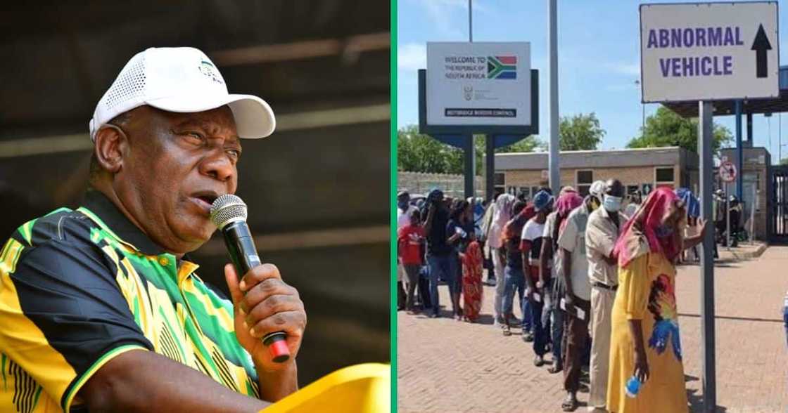 Cyril Ramaphosa promised that the ANC led government is curbing illegal immigration Cyril Ramaphosa promised that the ANC led government is curbing illegal immigration