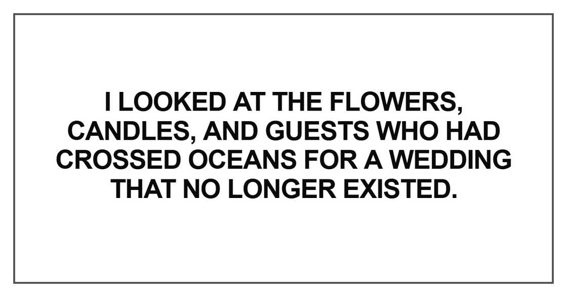 I looked at the flowers, candles