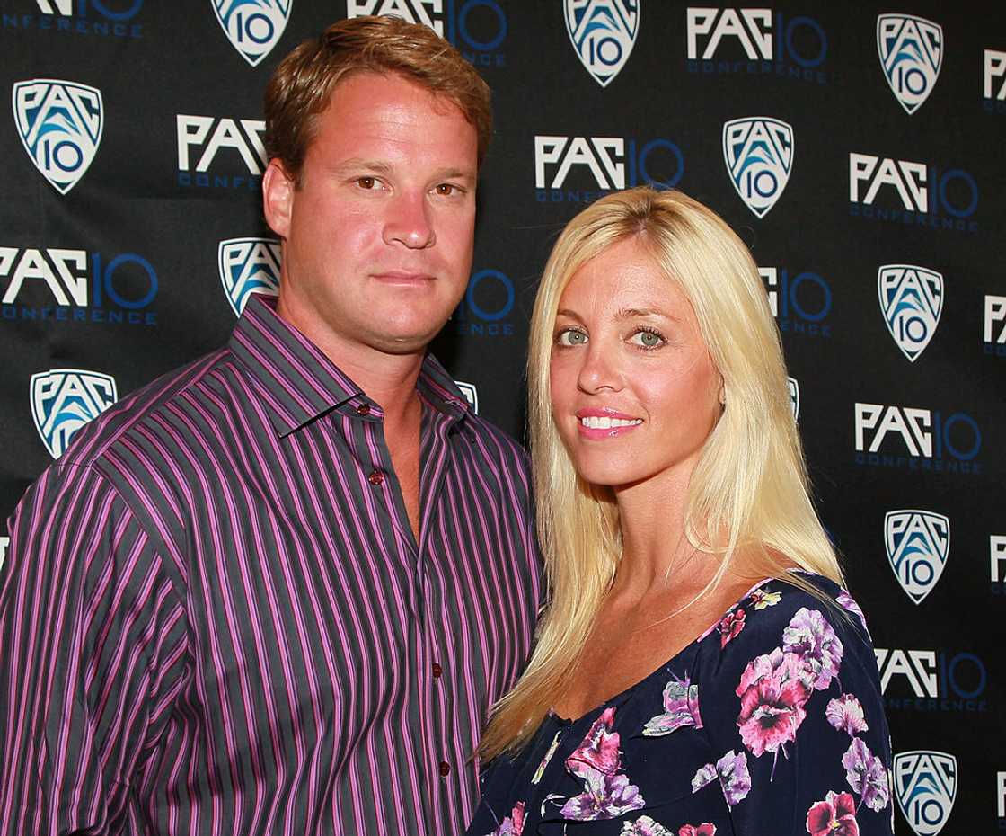 Lane Kiffin and Layla Kiffin at 20th Century Fox Studios