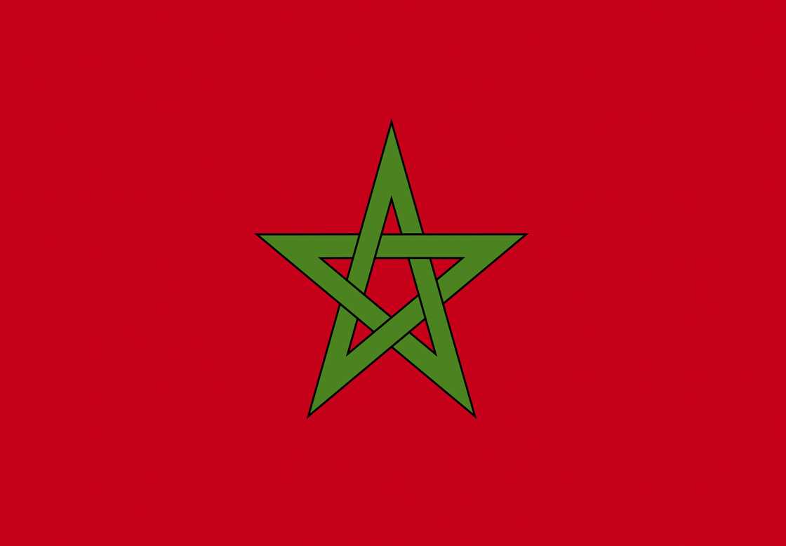 The flag of Morocco