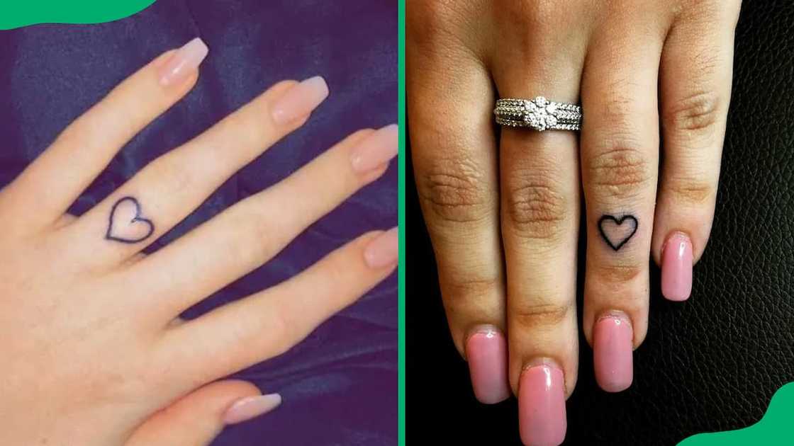 Heart finger tattoo Heart finger tattoo