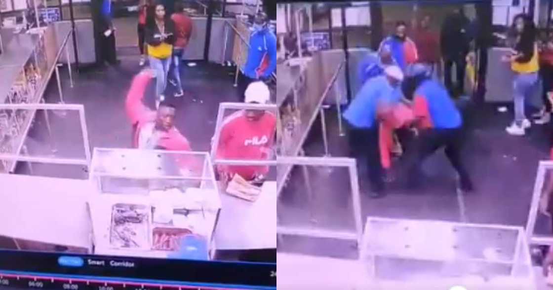 Mzansi Man Tries to Slap Petrol Attendant, Gets a Big Beating Instead Mzansi Man Tries to Slap Petrol Attendant, Gets a Big Beating Instead