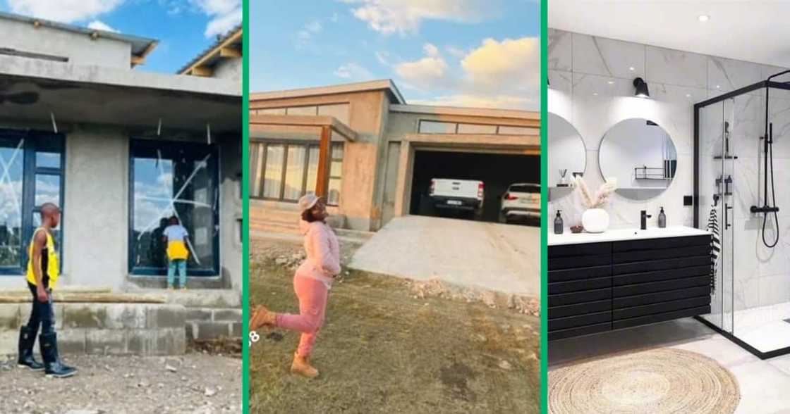 A new homeowner showed off her newly built mansion A new homeowner showed off her newly built mansion