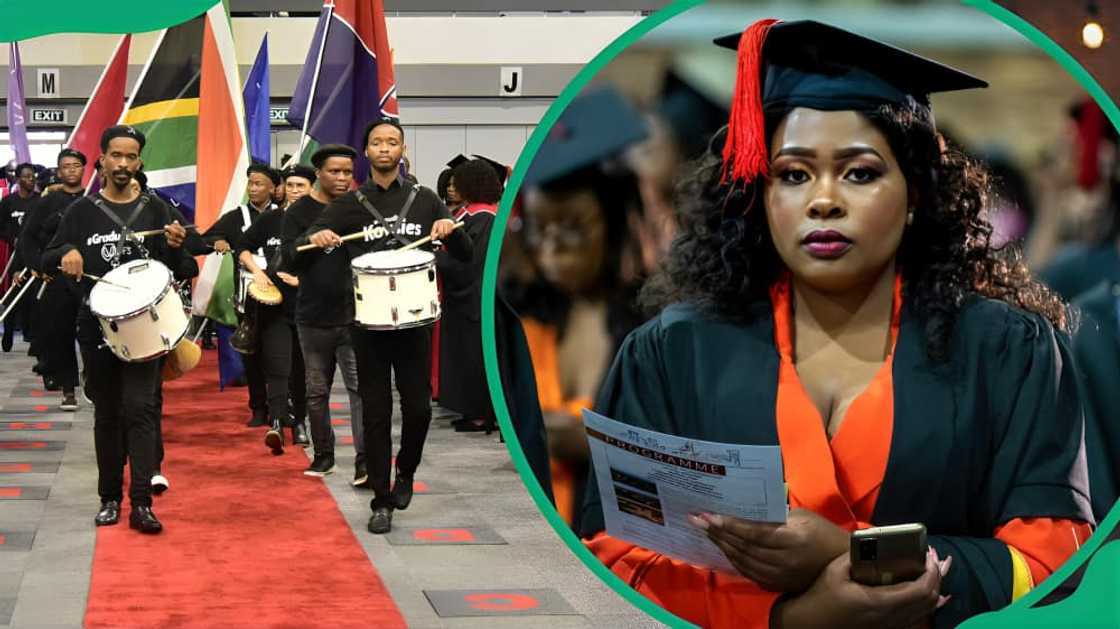 University of the Free State students during school graduation University of the Free State students during school graduation