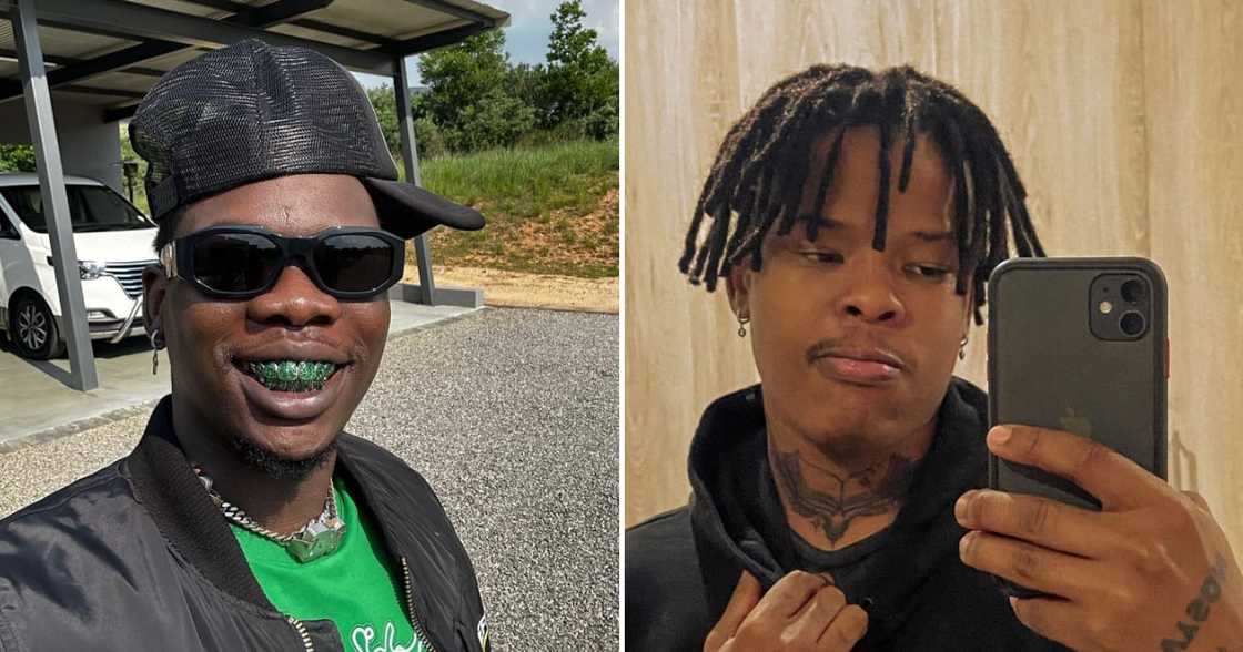 Nasty C gives Blackie props. Nasty C gives Blackie props.