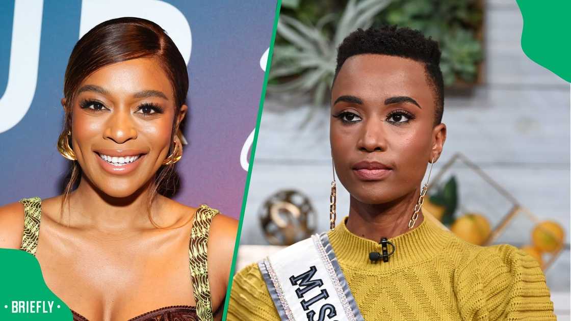 Zozibini Tunzi and Nomzamo Mbatha hang out Zozibini Tunzi and Nomzamo Mbatha hang out