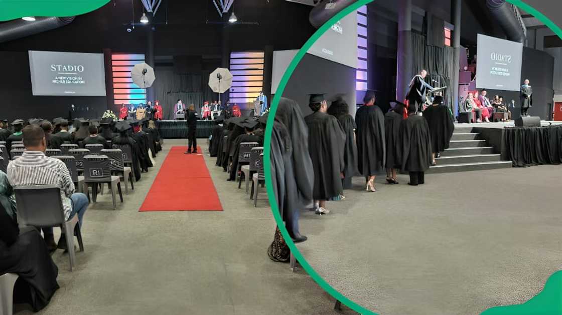 STADIO Higher Education (Embury College) students during a graduation ceremony on the campus STADIO Higher Education (Embury College) students during a graduation ceremony on the campus