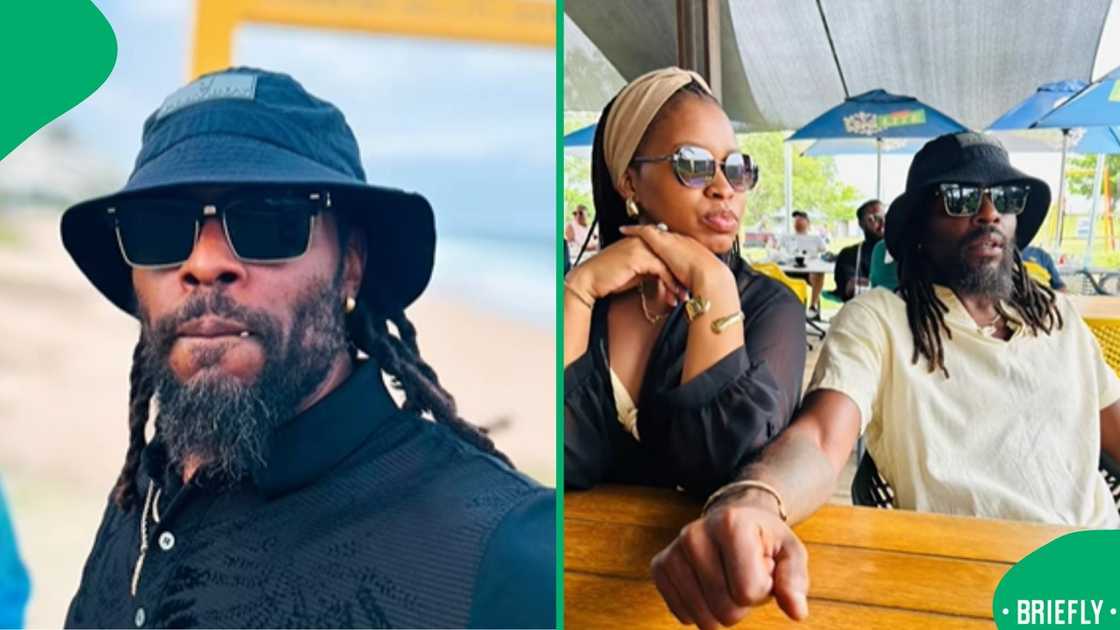 The visual on the right captured the American man posing with his South African wife The visual on the right captured the American man posing with his South African wife