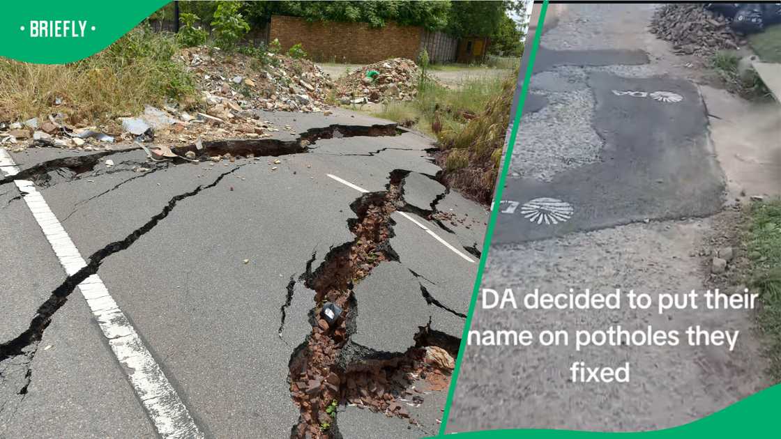 Video of politically-branded pothole fix sparks hilarious debate in South Africa