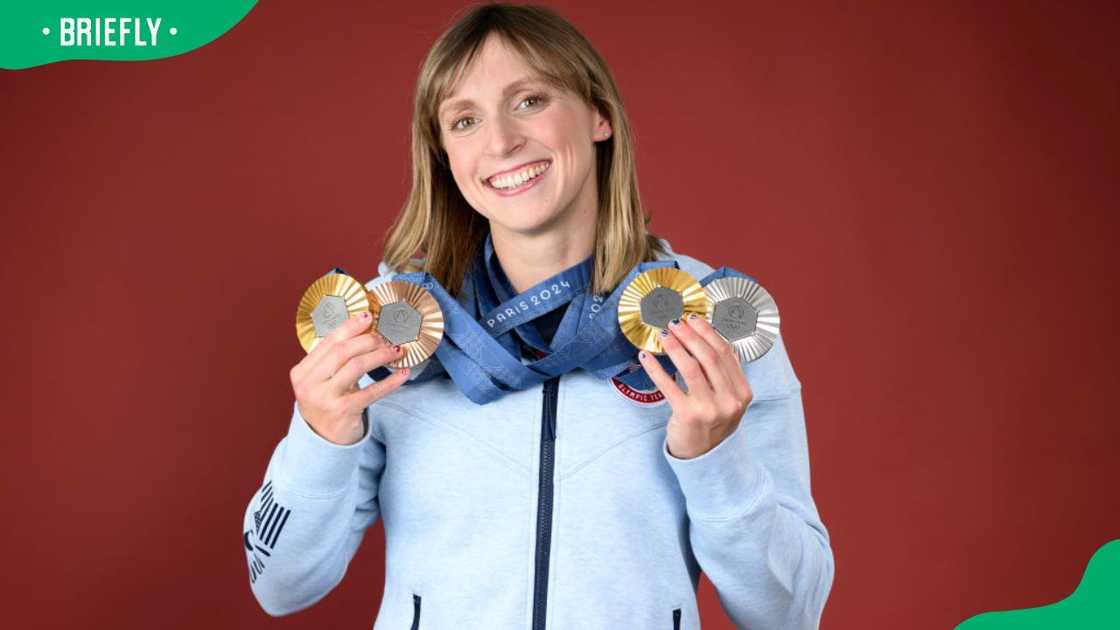 Olympian Katie Ledecky on the Today Show Set in 2024 Olympian Katie Ledecky on the Today Show Set in 2024