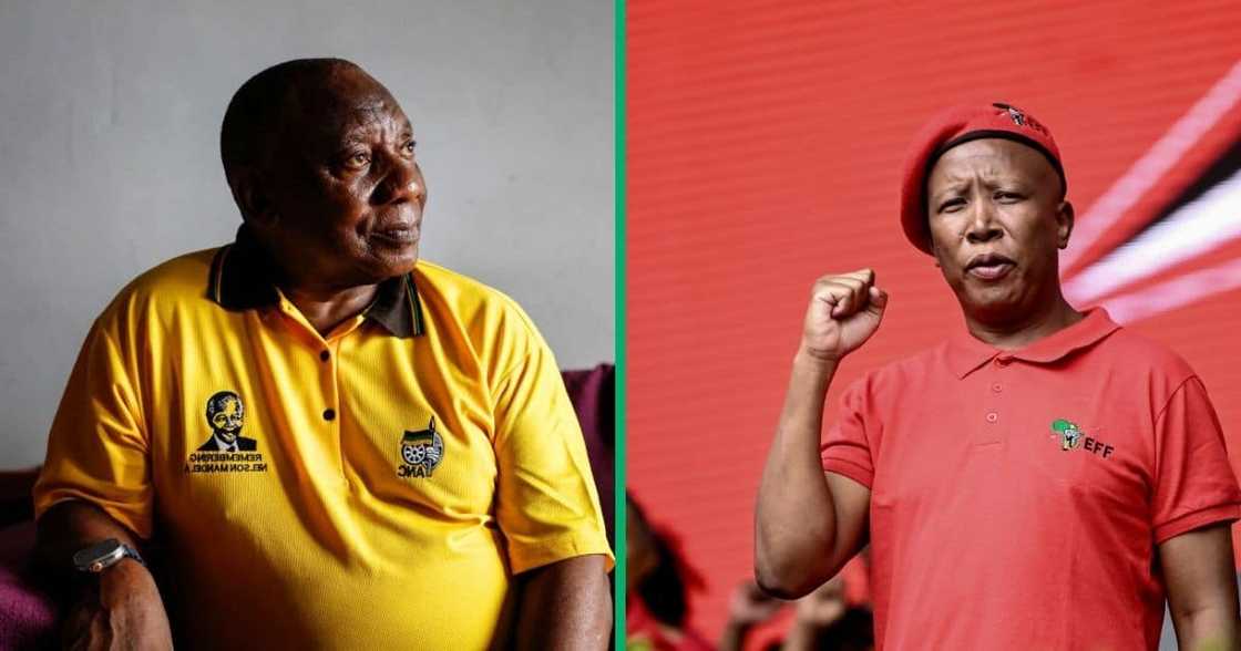 ANC president, Cyril Ramaphosa, and the EFF leader, Julius Malema, were in Moria during Easter ANC president, Cyril Ramaphosa, and the EFF leader, Julius Malema, were in Moria during Easter