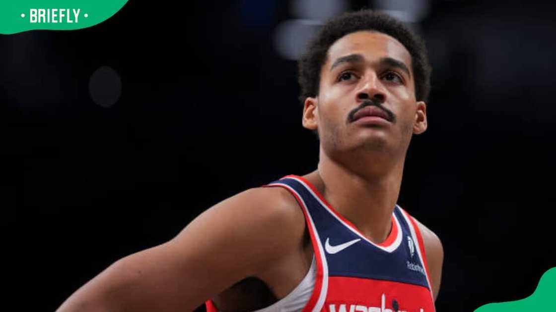 Jordan Poole at Barclays Center Jordan Poole at Barclays Center