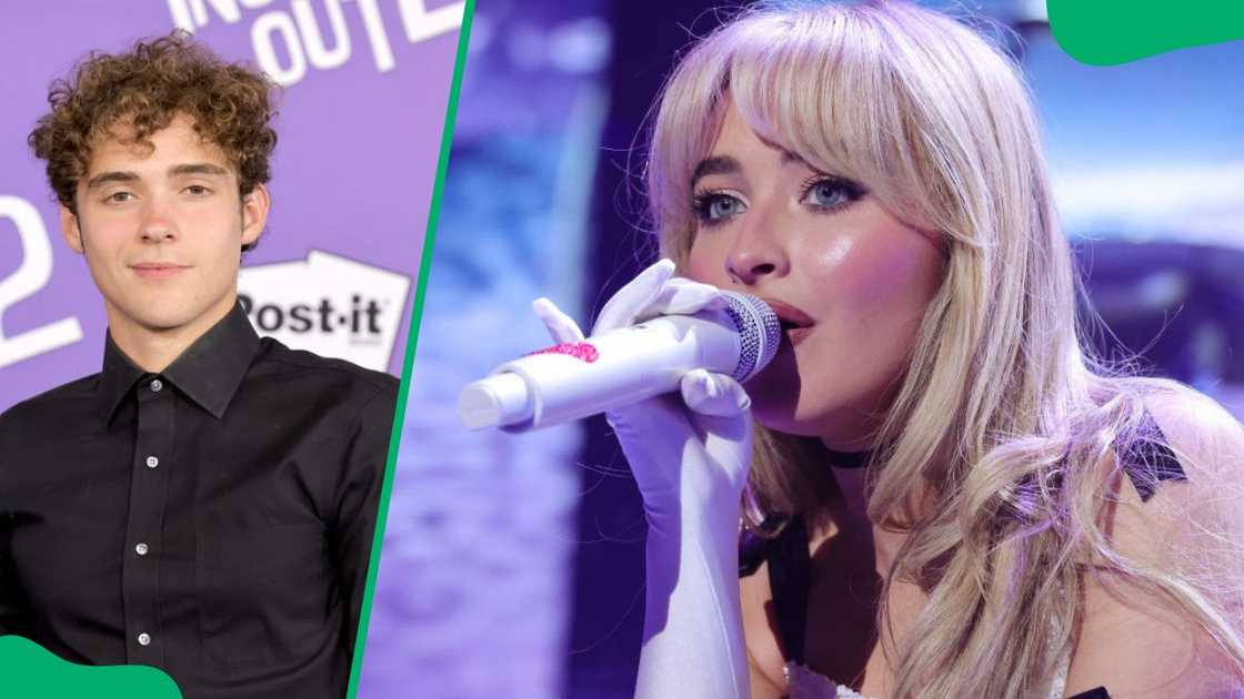 Joshua Bassett at the El Capitan Theatre in 2024 (L). Sabrina Carpenter at the Madison Square Garden in 2023 (R) Joshua Bassett at the El Capitan Theatre in 2024 (L). Sabrina Carpenter at the Madison Square Garden in 2023 (R)