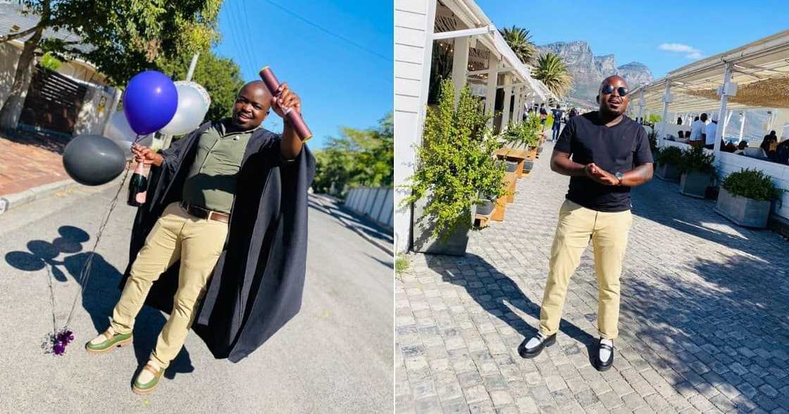 Based in Cape Town, Siphesihle Hlophe has inspired Mzansi after bagging a Nursing diploma. Image: Twitter Based in Cape Town, Siphesihle Hlophe has inspired Mzansi after bagging a Nursing diploma. Image: Twitter