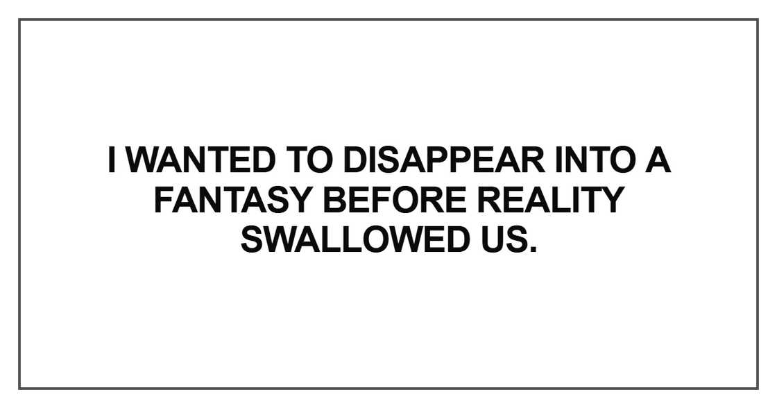 I wanted to disappear I wanted to disappear
