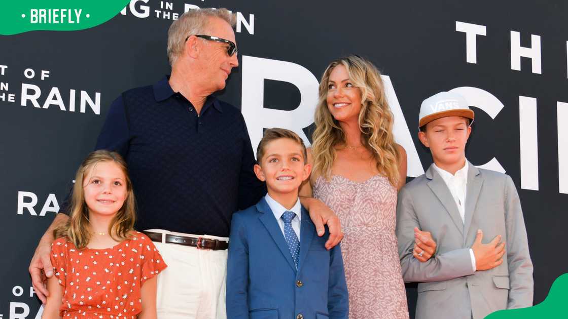Christine Baumgartner and Kevin Costner's kids
