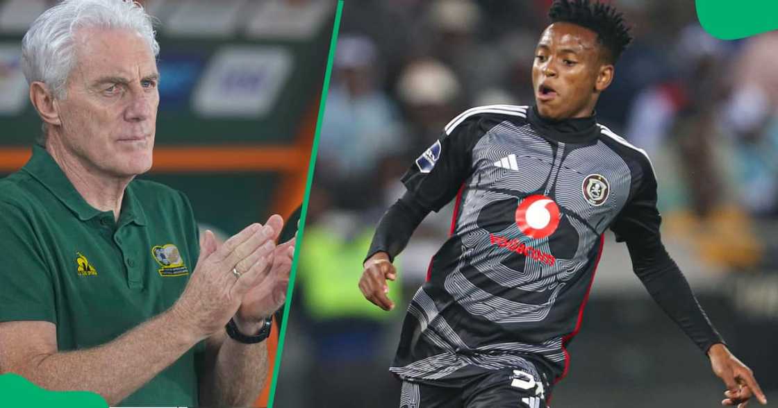 Bafana coach Hugo Broos praised Relebohile Mofokeng