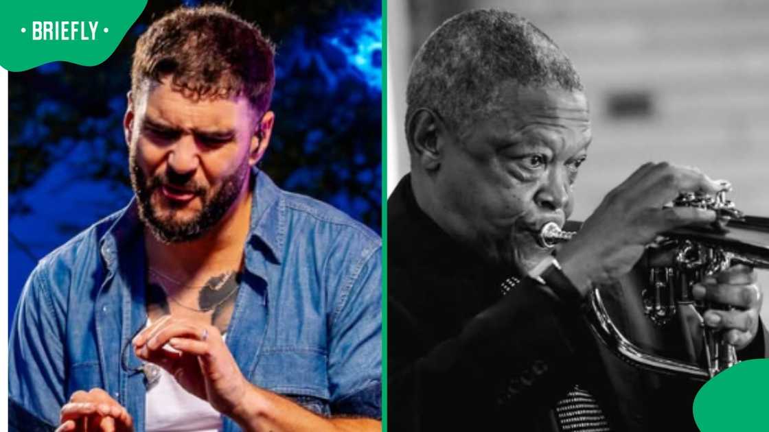 J'Something and Hugh Masekela collaborated on a song J'Something and Hugh Masekela collaborated on a song