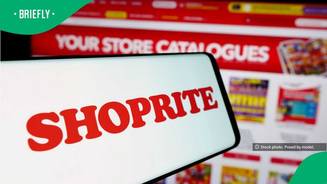 The image showed a digital display of the corporate branding for the major supermarket chain alongside online retail flyers