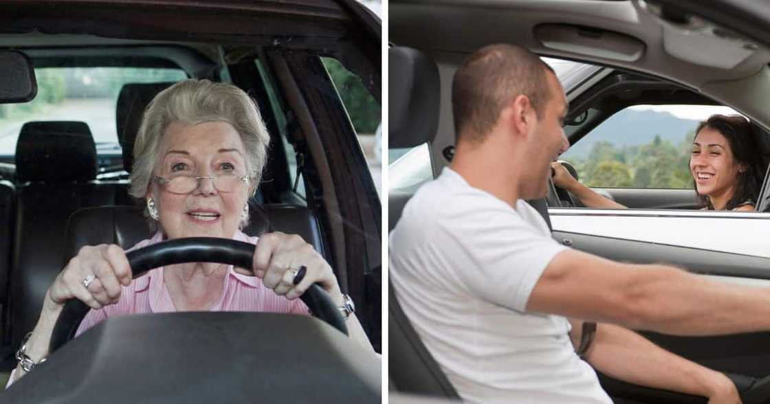 women and men driving women and men driving