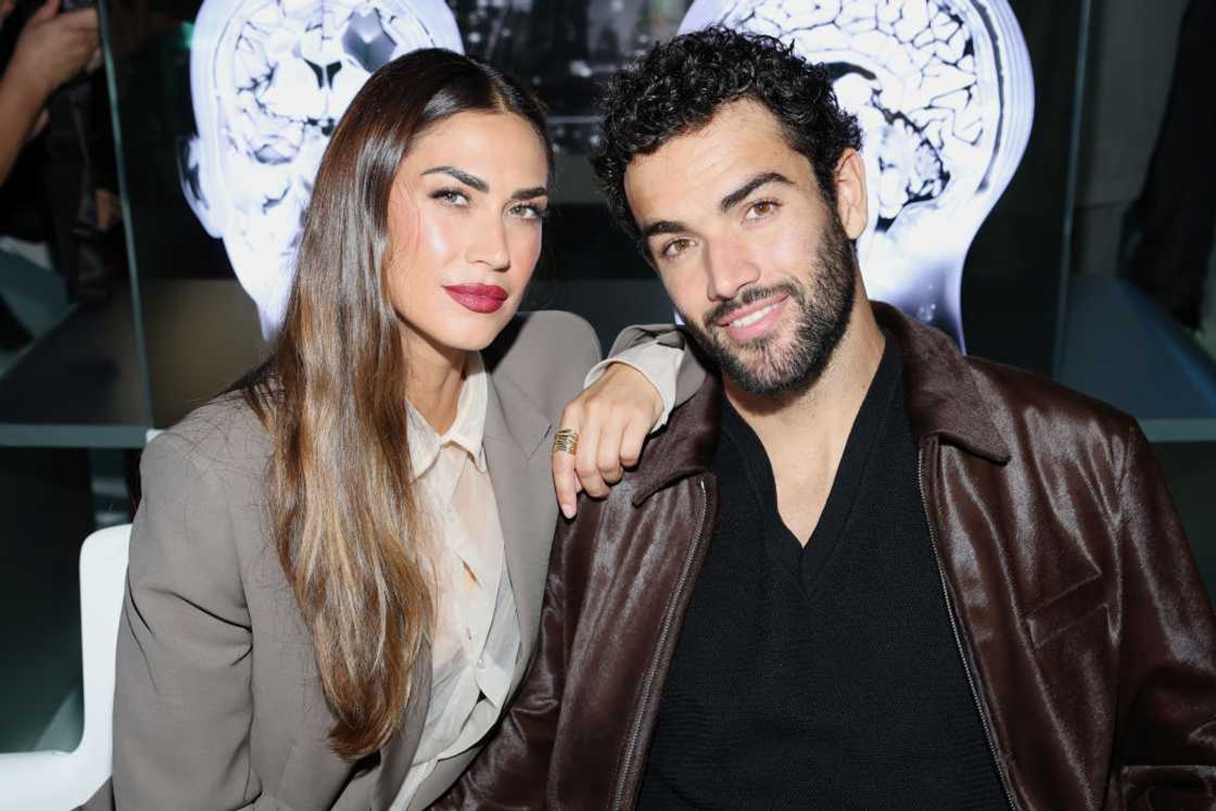 Melissa Satta and Matteo Berrettini during the Boss fashion show