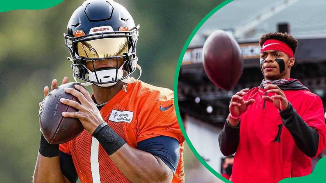 Justin Fields playing football Justin Fields playing football