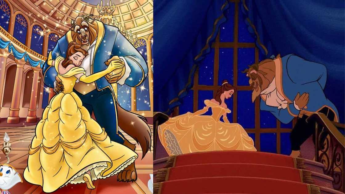 The Beast and Belle from Beauty and the Beast