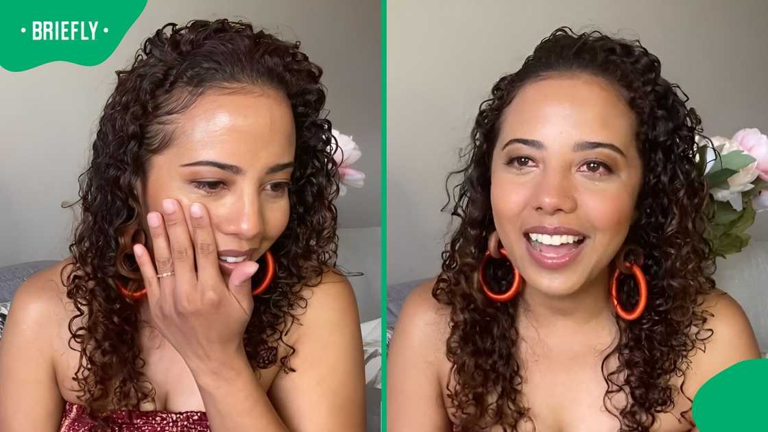 A Coloured woman got emotional seeing her ancestral DNA results. A Coloured woman got emotional seeing her ancestral DNA results.