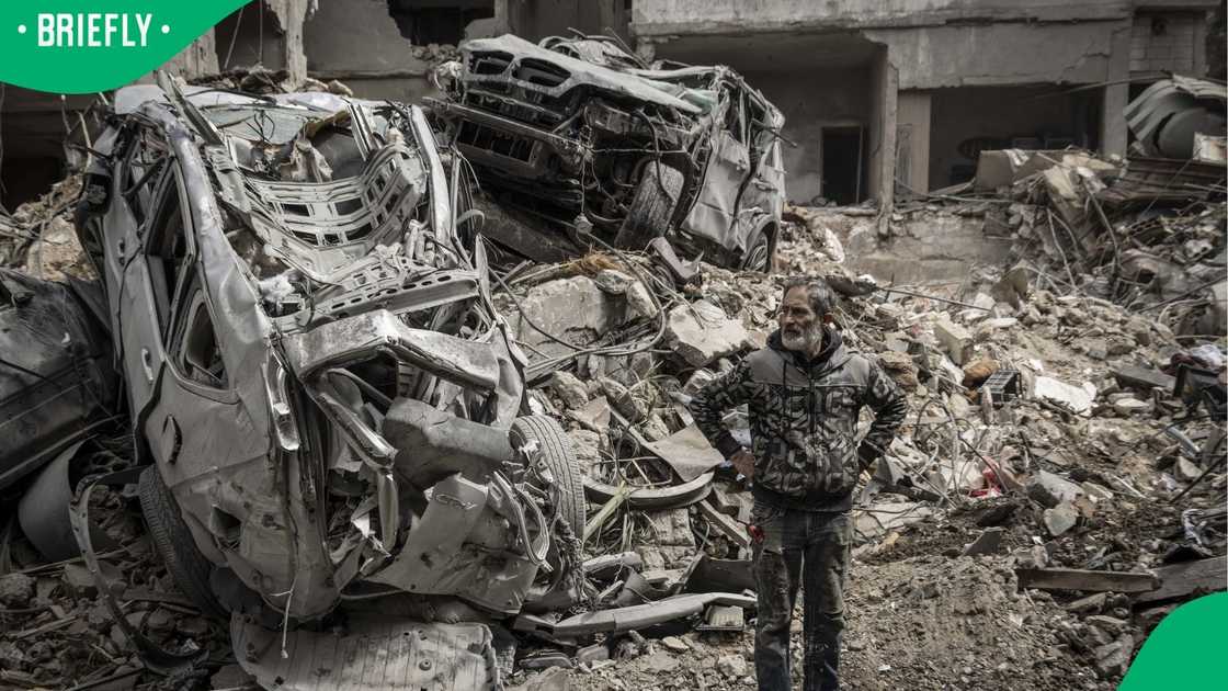 A view of the destruction after an Israeli airstrike in Beirut