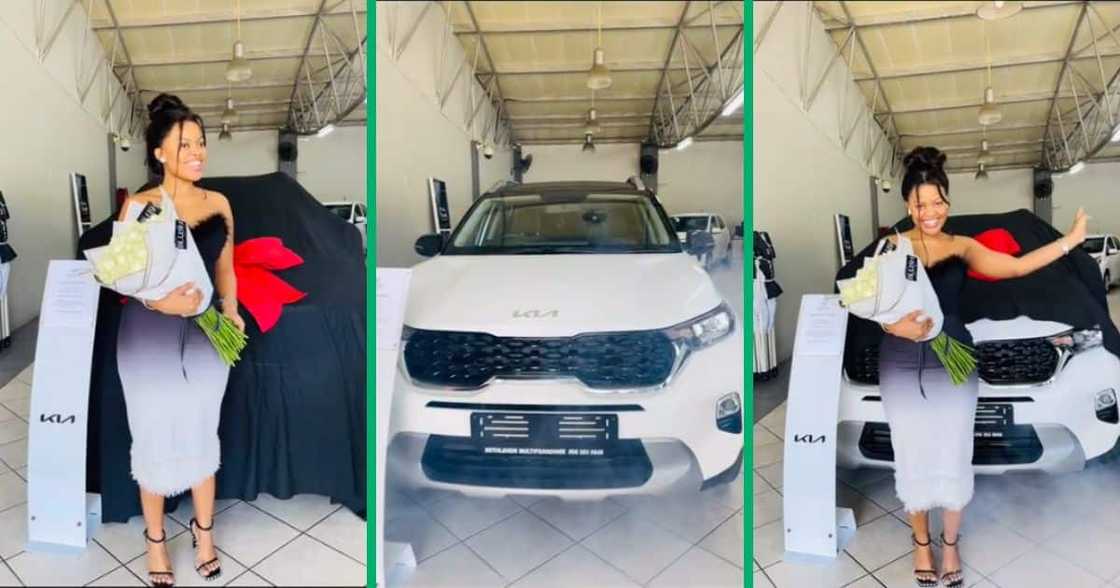 Woman buys new Kia