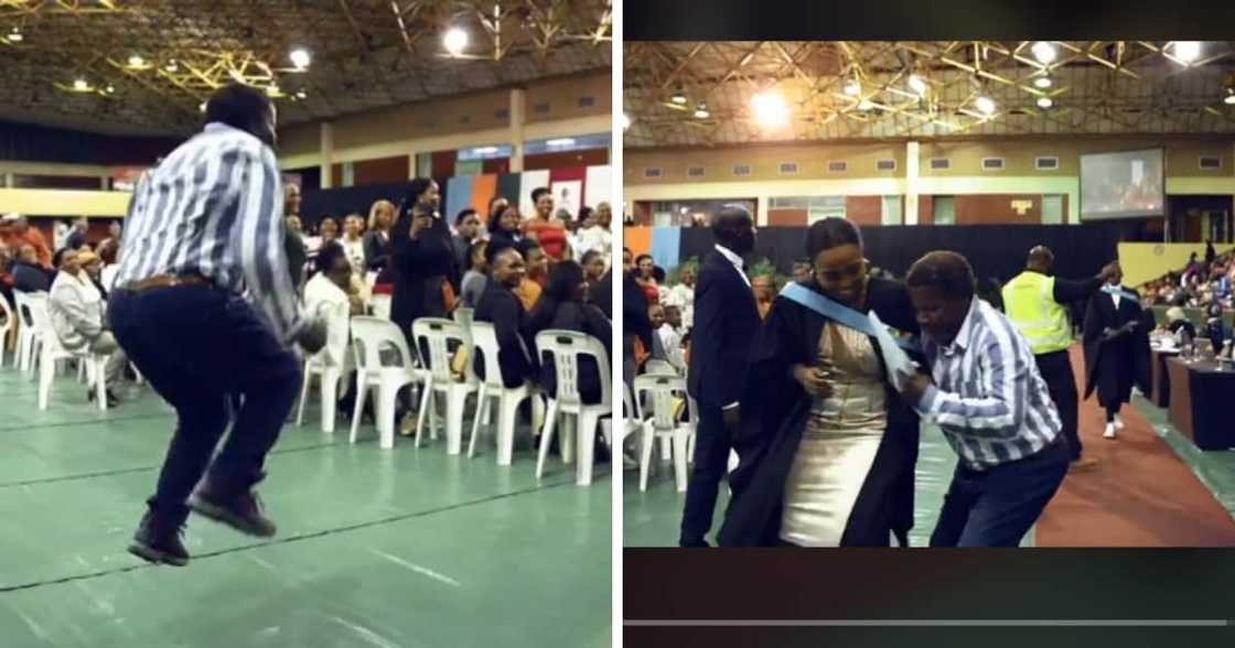 UKZN TikTok video of dad doing Zulu dance for graduating daughter UKZN TikTok video of dad doing Zulu dance for graduating daughter