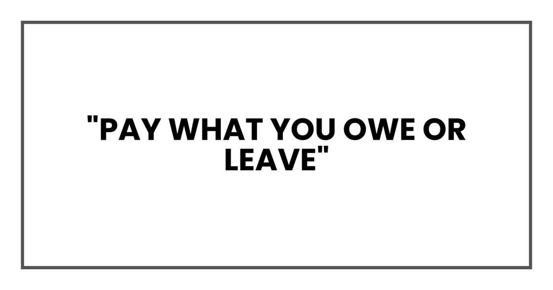 Rent warning