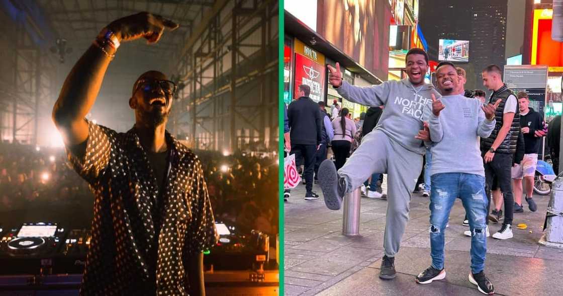 Black Coffee, Oskido and Mac G are in New York Black Coffee, Oskido and Mac G are in New York