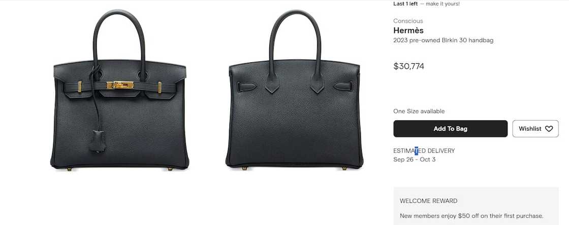 Price of Basetsana's birkin bag