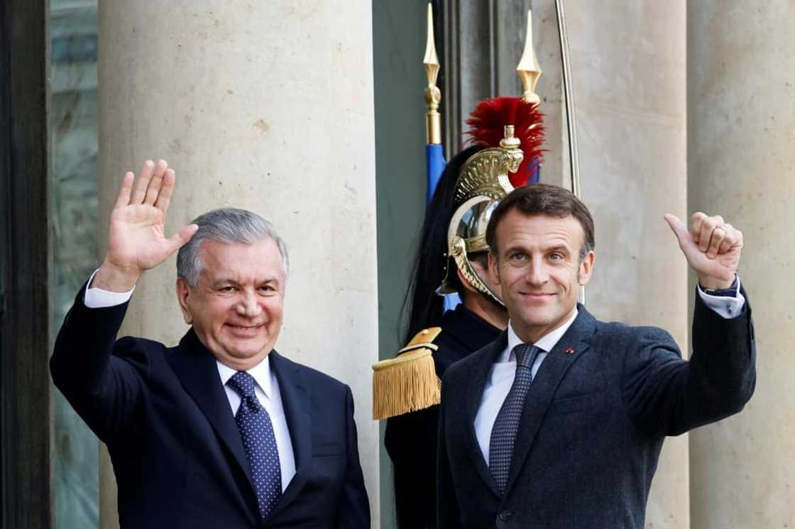 Macron met Uzbekistan President Shavkat Mirziyoyev in France earlier this month