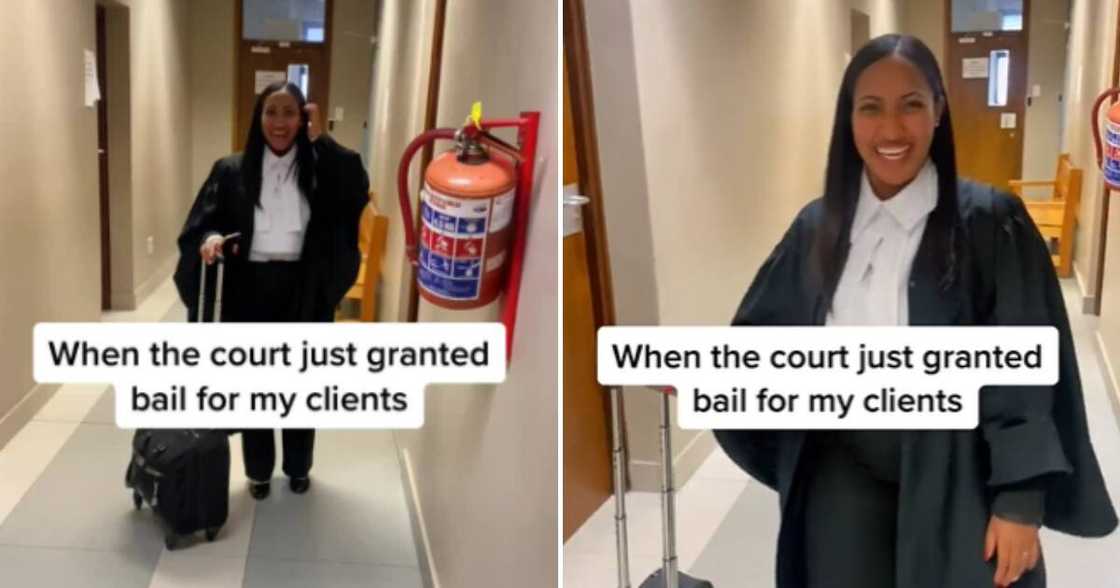TikTok user @corneluisfamily beaming as she left court TikTok user @corneluisfamily beaming as she left court
