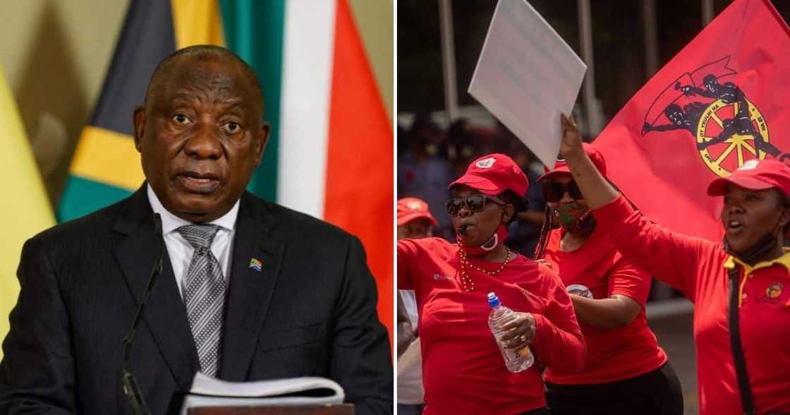 President Cyril Ramaphosa, weekly newsletter, addresses May Day rally, booing, acknowledges, anger President Cyril Ramaphosa, weekly newsletter, addresses May Day rally, booing, acknowledges, anger